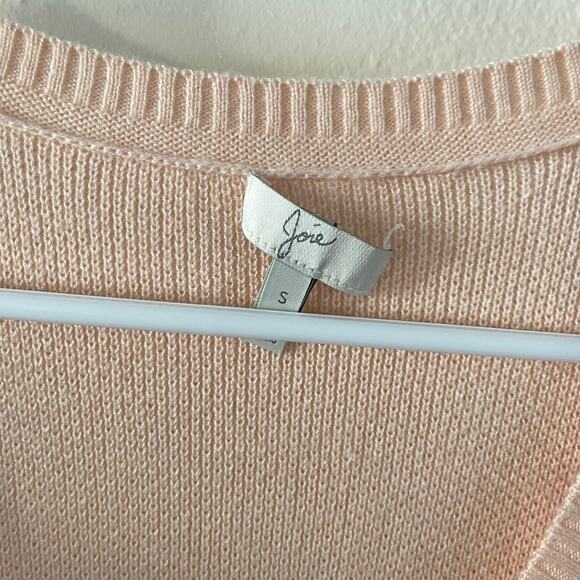 Joie Womens Sweater Small Long Sleeve Thermal Waffle Knit V-Neck Pink - Picture 4 of 7